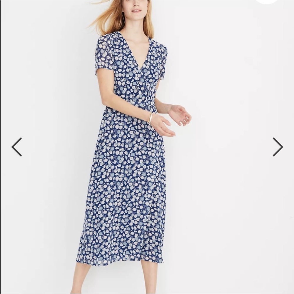 Madewell floral midi dress